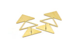 Brass Triangle Earring, 4 Raw Brass Triangle Earring (45x30x1mm) A2469