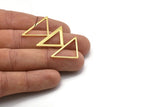 Brass Triangle Earring, 4 Raw Brass Triangle Earring (45x30x1mm) A2468