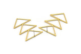 Brass Triangle Earring, 4 Raw Brass Triangle Earring (45x30x1mm) M01799 A2475