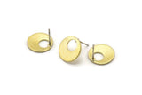 Brass Round Earring, 12 Raw Brass Round Stamping Earring, Findings (13x0.80mm) M01644 A2474