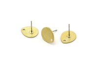 Pirinç Damla Küpe, 1 Delikli 12 Ham Pirinç Dokulu Damla Küpe, Bulgular (12x10x0,70 mm) M01852 A1207
