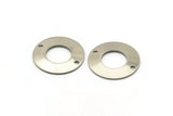 Steel Round Charm, 12 Stainless Steel Round Charms With 2 Holes (20x0.70mm) M02869