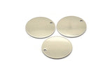 Steel Round Charm, 12 Stainless Steel Round Charms With 1 Hole (20x0.70mm) M02880