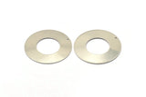 Steel Round Charm, 6 Stainless Steel Round Charms With 1 Hole (40x0.70mm) M02890
