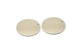 Steel Round Charm, 8 Stainless Steel Round Charms With 1 Hole (25x0.70mm) M02883