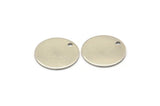 Steel Round Charm, 24 Stainless Steel Round Charms With 1 Hole (16x0.70mm) M02695