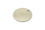 Steel Round Charm, 24 Stainless Steel Round Charms With 1 Hole (16x0.70mm) M02695