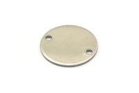 Çelik Yuvarlak Charm, 2 Delikli 24 Paslanmaz Çelik Yuvarlak Charm (16x0,70 mm) M02876
