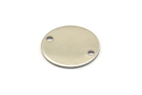 Çelik Yuvarlak Charm, 2 Delikli 24 Paslanmaz Çelik Yuvarlak Charm (16x0,70 mm) M02876