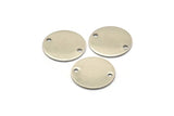 Çelik Yuvarlak Charm, 2 Delikli 24 Paslanmaz Çelik Yuvarlak Charm (16x0,70 mm) M02876