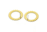 Brass Round Earring, 2 Raw Brass Circle Stud Earrings (25x0.80mm) M01615 A2478
