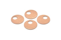 Rose Gold Round Charm, 4 Textured Rose Gold Plated Brass Hoop Charms, Earrings, Findings (16x1mm) D1079 Q0867