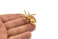 Gold Ant Pendant, 1 Gold Plated Brass Ant Pendants, Animal Jewelry (36mm) N0351 Q0076