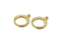 Brass Leverback Earring, 40 Raw Brass Leverback Earring Findings (13mm) Bs-1106--a0930