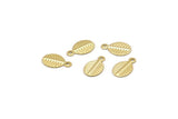 Gold Leaf Charm, 25 Gold Plated Brass Leaf Charms With 1 Loop (10.5x6.5mm) A0155 Q0439