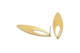 Brass Marquise Earring, 8 Raw Brass Marquise Stud Earrings (37x10x0.70mm) D0777 A2206
