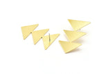 Brass Triangle Earring, 2 Raw Brass Triangle Stud Earrings (45x30x1mm) M01804 A2497