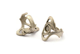 Gümüş Boho Yüzük, Antik Gümüş Kaplama Pirinç Boho Yüzük, 1 Taş Ayarlı - Ped Boyutu 6 mm N1787 H1519