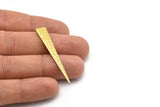 Brass Triangle Blank, 12 Hammered Raw Brass Triangle Stamping Blanks, Findings (50x8x0.80mm) M160