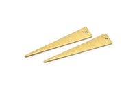 Brass Triangle Charm, 24 Textured Raw Brass Triangle Charms With 1 Hole, Findings (40x8x0.80mm) M147