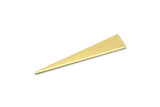 Brass Triangle Blank, 24 Raw Brass Triangle Stamping Blanks, Findings (40x8x0.80mm) M144