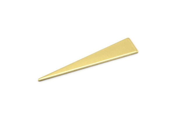 Brass Triangle Blank, 24 Raw Brass Triangle Stamping Blanks, Findings (40x8x0.80mm) M144
