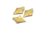 Brass Diamond Charms, 25 Raw Brass Arrow Head Charms, Findings (17x12mm) Brs 648 A0471