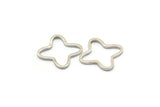 Silver Geometric Connectors, 50 Silver Tone Windrose Findings (15x1mm) BS 2151