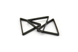 Black Triangle Charm - 50 Oxidized Brass Black Triangle Charms (20mm) BS 1198 S473