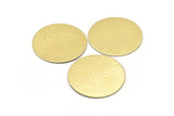 Brass Round Blank, 2 Textured Raw Brass Stamping Blanks, Stamping Tags (40x0.80mm) M03000