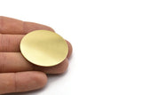 Brass Round Blank, 2 Raw Brass Stamping Blanks, Stamping Tags (40x0.80mm) M02977