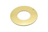 Brass Round Charm, 2 Raw Brass Charms With 1 Hole, Pendants, Findings (40x0.80mm) M02984