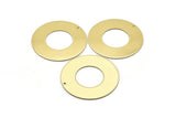 Brass Round Charm, 2 Raw Brass Charms With 1 Hole, Pendants, Findings (40x0.80mm) M02984