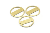 Brass Round Charm, 6 Textured Raw Brass Round Tags, Round Charms With 1 Hole (22x0.80mm) M02942