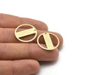 Brass Round Charm, 6 Textured Raw Brass Round Tags, Round Charms With 1 Hole (22x0.80mm) M02942