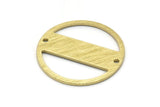 Brass Round Charm, 6 Textured Raw Brass Round Tags, Round Charms With 2 Holes (22x0.80mm) M02941