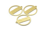 Brass Round Charm, 6 Textured Raw Brass Round Tags, Round Charms With 1 Loop (24x22x0.80mm) M02972
