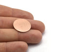 Copper Round Blank, 4 Raw Copper Stamping Blank, Stamping Tags (22x0.80mm) M02947