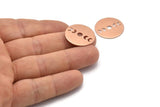 Copper Moon Blank, 4 Raw Copper Moon Phases Stamping Blanks (22x0.80mm) M02934