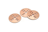 Copper Moon Blank, 4 Raw Copper Moon Phases Stamping Blanks (22x0.80mm) M02960