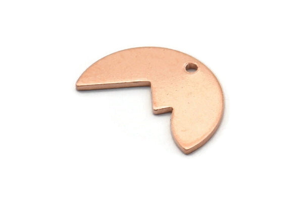 Copper Irregular Charm, 12 Raw Copper Mountain Shaped Charms With 1 Hole, Pendants, Earring Findings (10x16x0.80mm) M03035