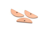 Semi Circle Charm, 24 Raw Copper Half Moon Charms With 1 Hole, Blanks, Stamping Blanks (5x14x0.80mm) M03030