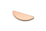 Semi Circle Blank, 24 Raw Copper Half Moon Blanks, Findings, Stamping Blanks (5x14x0.80mm) M03032