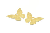 Brass Butterfly Blank, 6 Raw Brass Huge Butterfly Blank (34X26x0.80mm) A0422
