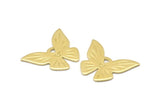 Brass Butterfly Blank, 12 Raw Brass Butterfly Blank (23X17x0.80mm) A0246