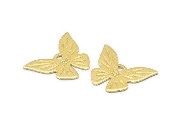 Brass Butterfly Blank, 12 Raw Brass Butterfly Blank (23X17x0.80mm) A0246