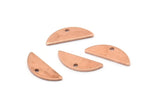 Semi Circle Charm, 24 Copper Half Moon Blanks With 1 Hole, Findings, Pendants (14x5x0.80mm) M03033
