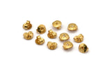 Brass Back Stoppers, 250 Raw Brass Earring Studs Back Stoppers (6mm) A0645