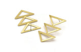 Brass Triangle Earring, 4 Raw Brass Triangle Earring (45x30x1mm) A2470