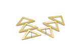Brass Triangle Earring, 4 Raw Brass Triangle Earring (45x30x1mm) A2470